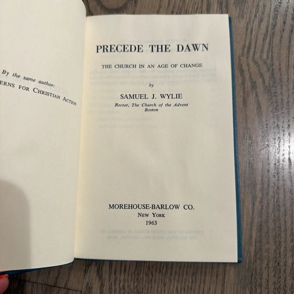 Precede the Dawn The Church in a Age of Change Samuel Wylie HC Rare 1st Ed